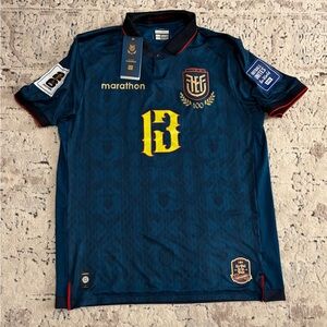 Marathon Authentic Ecuador 100 Years Edition Enner Valencia #13 Jersey Men’s L